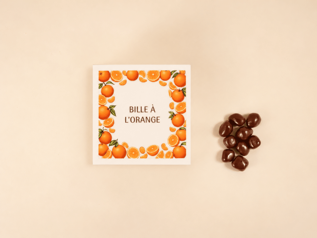Billes d'orange confite enrobées de chocolat noir - 220g