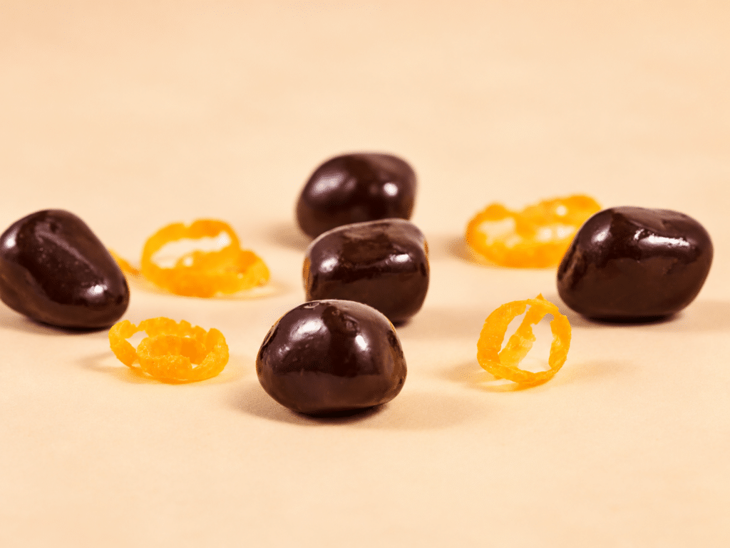 Billes d'orange confite enrobées de chocolat noir - 220g