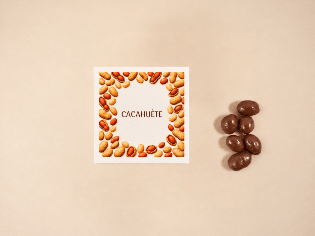 Cacahuètes caramélisées et salées enrobées de chocolat au lait - 190g