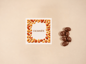 Cacahuètes caramélisées et salées enrobées de chocolat au lait - 190g