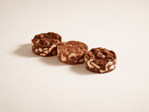 Biscuit sablé reconstitué avec chocolat lait et chocolat noir, amande et noisette torréfié et salé - 170g