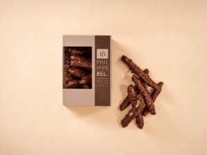 Ecorce d'orange confite maison enrobé chocolat noir avec éclats d'amandes - 150g
