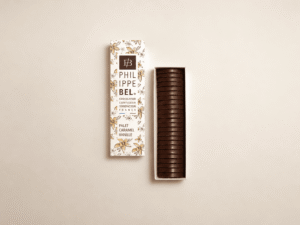 Palet de chocolat noir avec insert de vanille de Madagascar semi-liquide - 190g