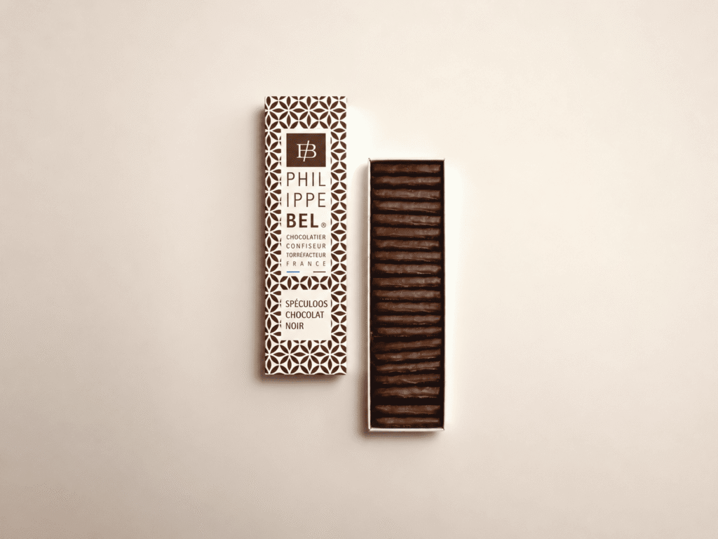 Biscuit spéculoos enrobé d'une fine couche de chocolat noir - 180g